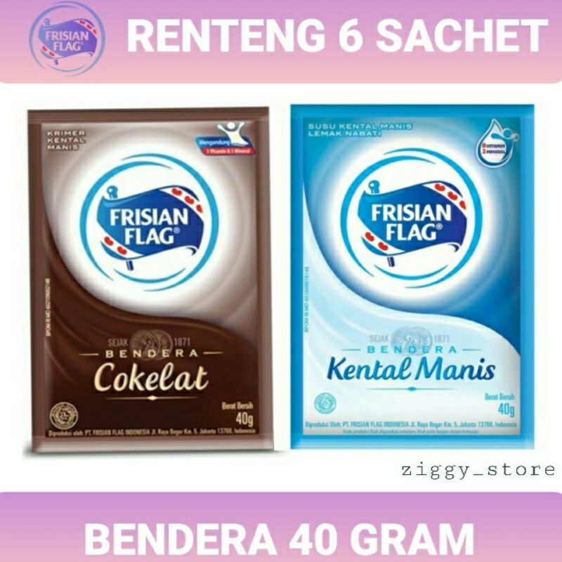 

FRISIAN FLAG COKLAT 40g ISI 6 #FRISIAN FLAG PUTIH 40g ISI 6#SUSU KENTAL MANIS