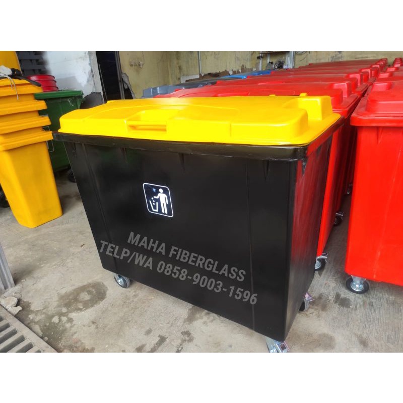 Jual TEMPAT SAMPAH BESAR/BAK SAMPAH BESAR 660 LITER KOMBINASI WARNA