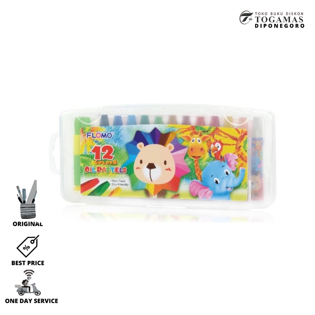 

OIL PASTELL 12 COLORS 13-66712P (KEMASAN PLASTIK) FLOMO