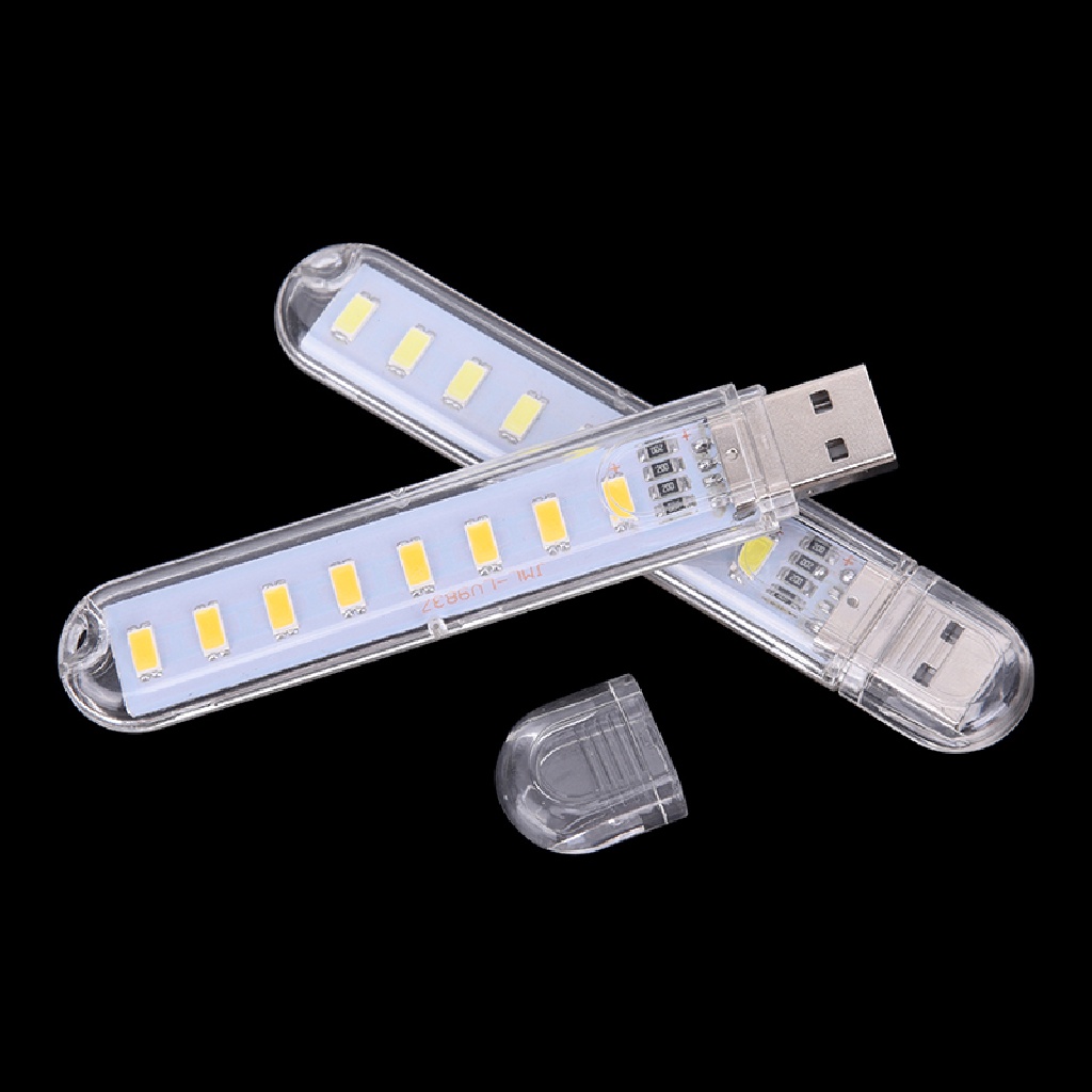 (Hotter) Lampu Tidur Mini Tenaga Usb Portable 5v 8leds Untuk Daya Handphone Komputer