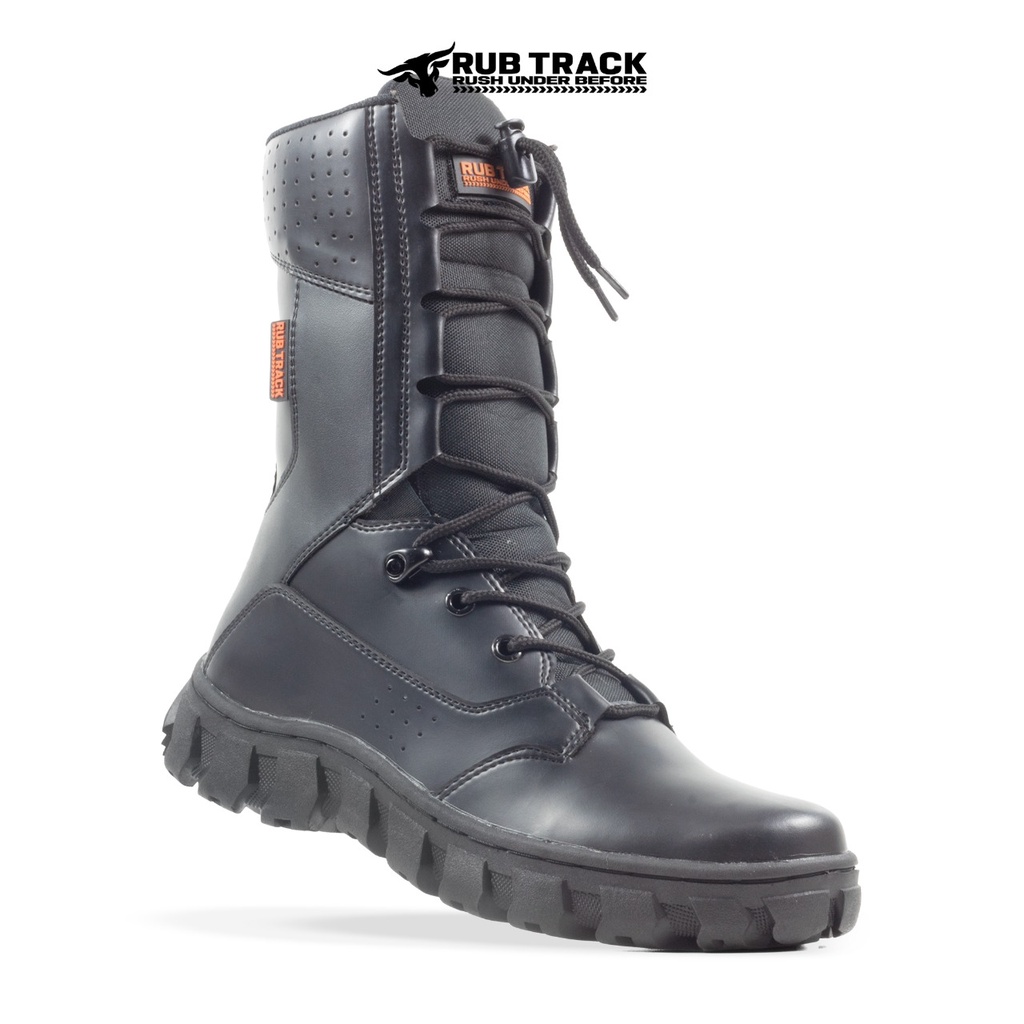 RUBTRACK SEPATU BOOTS PDL ROTO PRIA KULIT SINTETIS RESLETING ZIPER JATAH TNI POLISI SATPAM SCURITY RUBICON