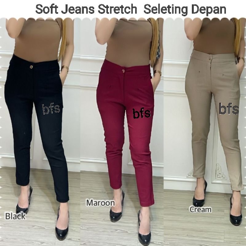 Celana Wanita SoftJeans Stretch Import 9372