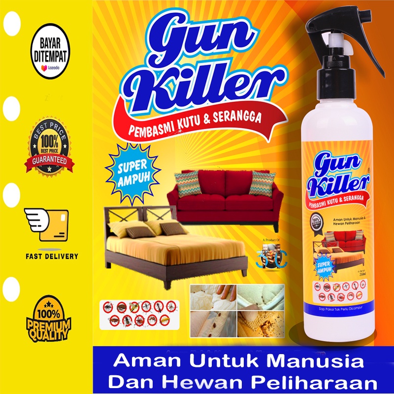 [BISA COD] Obat Anti Kutu Kasur Tungau Gun Killer Pembasmi Busuk tumbila Sofa bug Petinggi