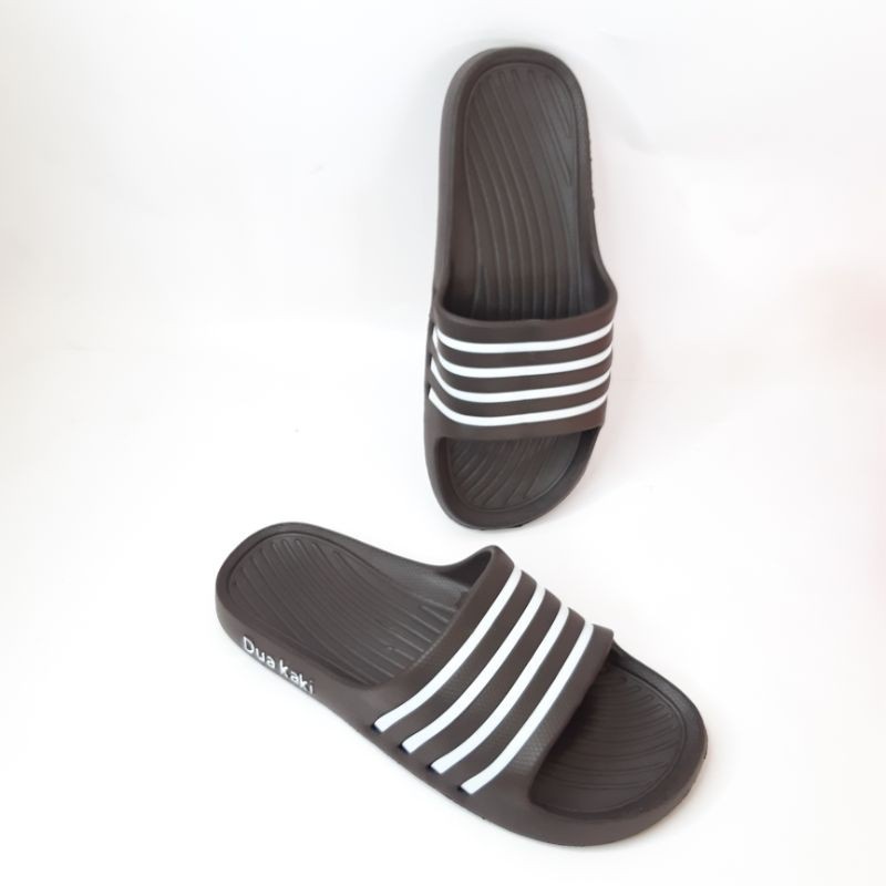 Sanlie Sandal Selop Karet Garis Pria Anti Slip 5261