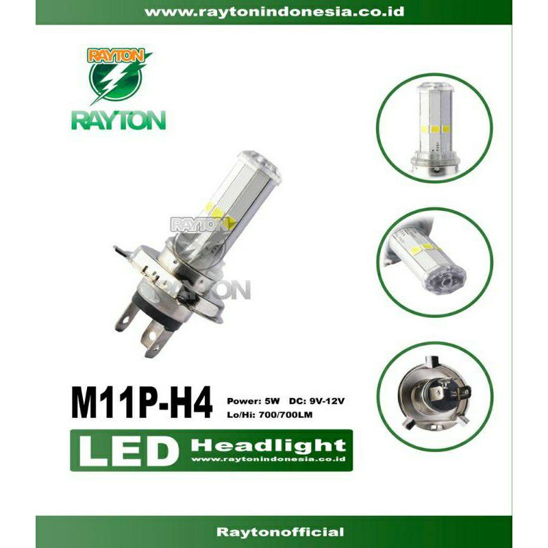 Lampu Depan Led H4 Vixion Scoopy M11P Motor Mobil 6 Sisi Plus Senja Warna Warni RTD