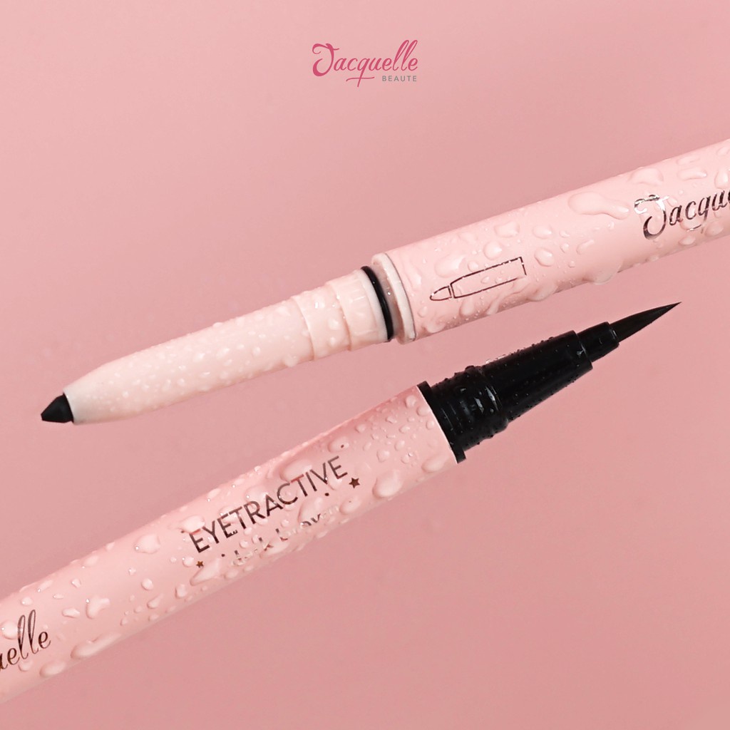 Jacquelle Eyetractive Multitasking (Double-Tip Eyeliner Pen) Brush Waterproof BPOM