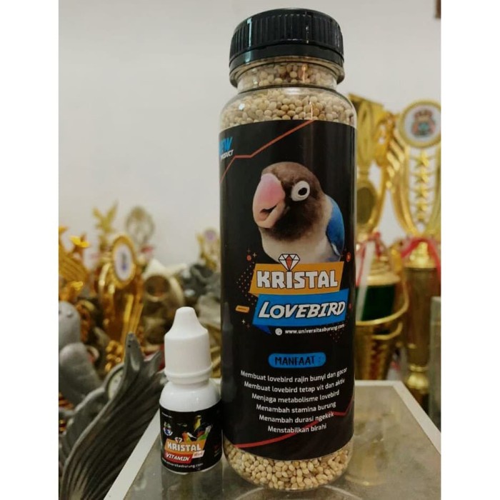 PAKET GACOR KRISTAL / PAKAN LOVEBIRD GACOR / VITAMIN LOVEBIRD GACOR
