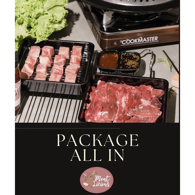 

PAKET KOREAN BARBEQUE LENGKAP siap masak (daging selada kimchi saus)