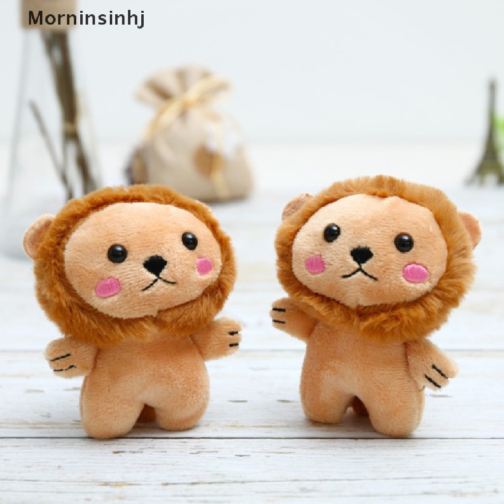 Mornin 1PC Lovely Lion Plush Keychain Mainan Animal Stuffed Boneka Binatang Lembut Mewah Lion id