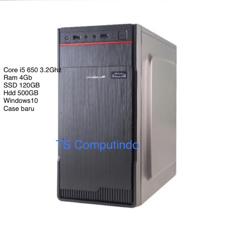 CPu Komputer Murah Core i5 Ram 4GB SSD120Gb Hardisk 500Gb Windows10