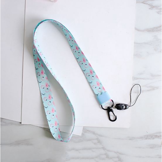 Tali Strap Panjang  Pendek Gantung untuk Holder Handphone  Kartu Motif yang Dapat Dilepas