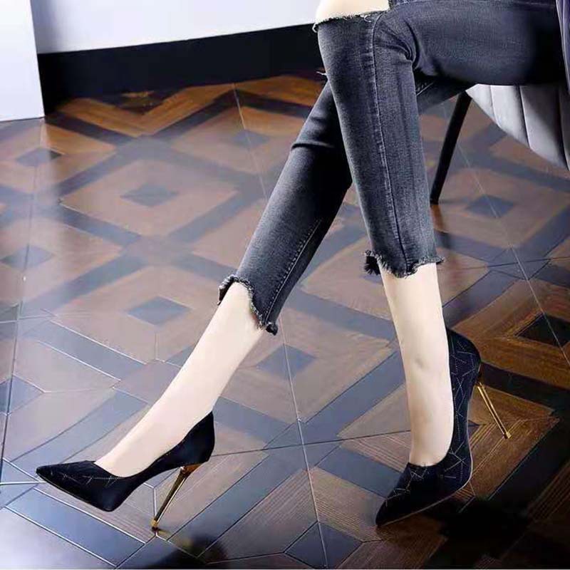 RYS - Elegant Auros Sepatu Heels Slip On Wanita Fashion Pesta - Ori Import