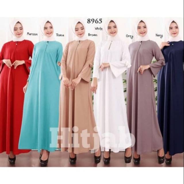 Baju Gamis Wanita Gamis Barat Polos