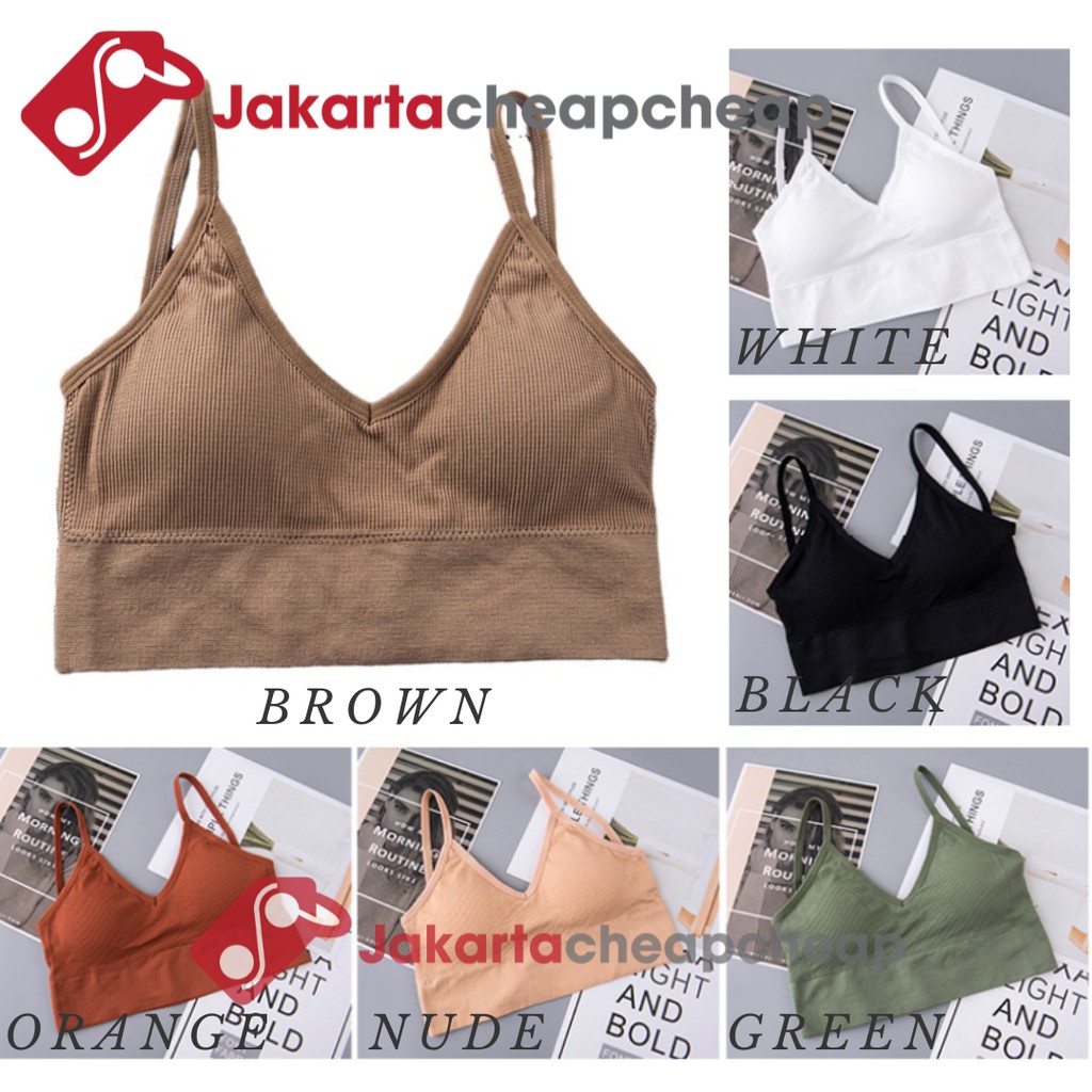 JC094 Pakaian Dalam Wanita Bra Cewek Tanpa Kawat Bralette Nyaman Polos