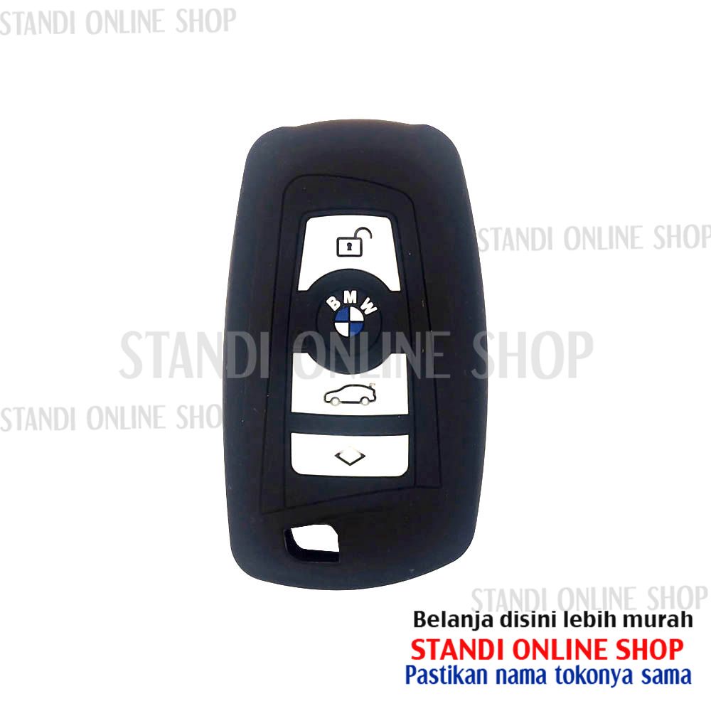 Kondom Kunci Silikon Remote Cover Keyshirt Smartkey BMW F Hitam