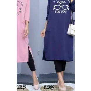 ֍ JF Tunik Kaos Babyterry Jumbo Wanita Muslimah Terbaru Jumbo EYES ✲