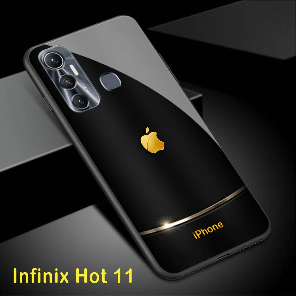 Softcase Glass Kaca Infinix Hot 11 - Casing Hp Infinix Hot 11 - Case Hp Infinix Hot 11 [H02]