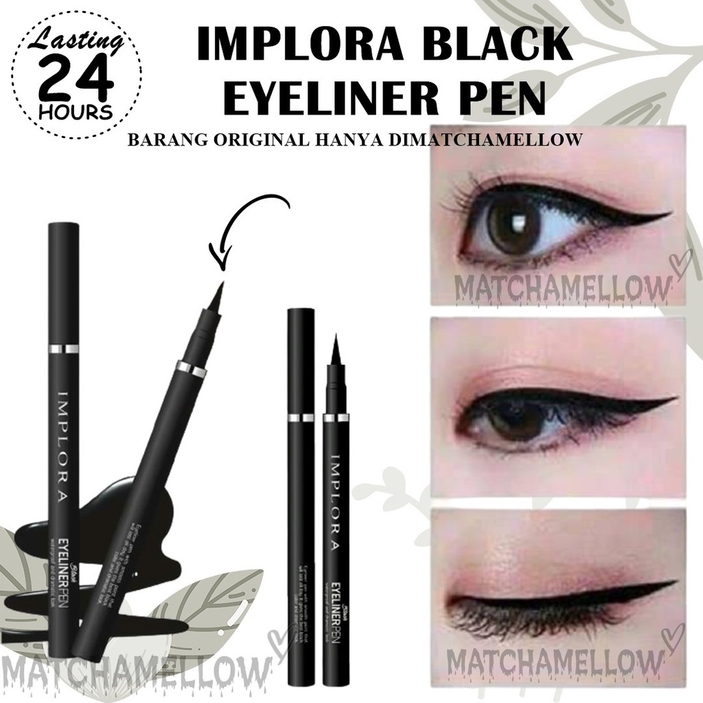 ❄️MATCHA❄️ IMPLORA BLACK EYELINER PEN WATERPROOF BPOM / IMPLORA EYELINER