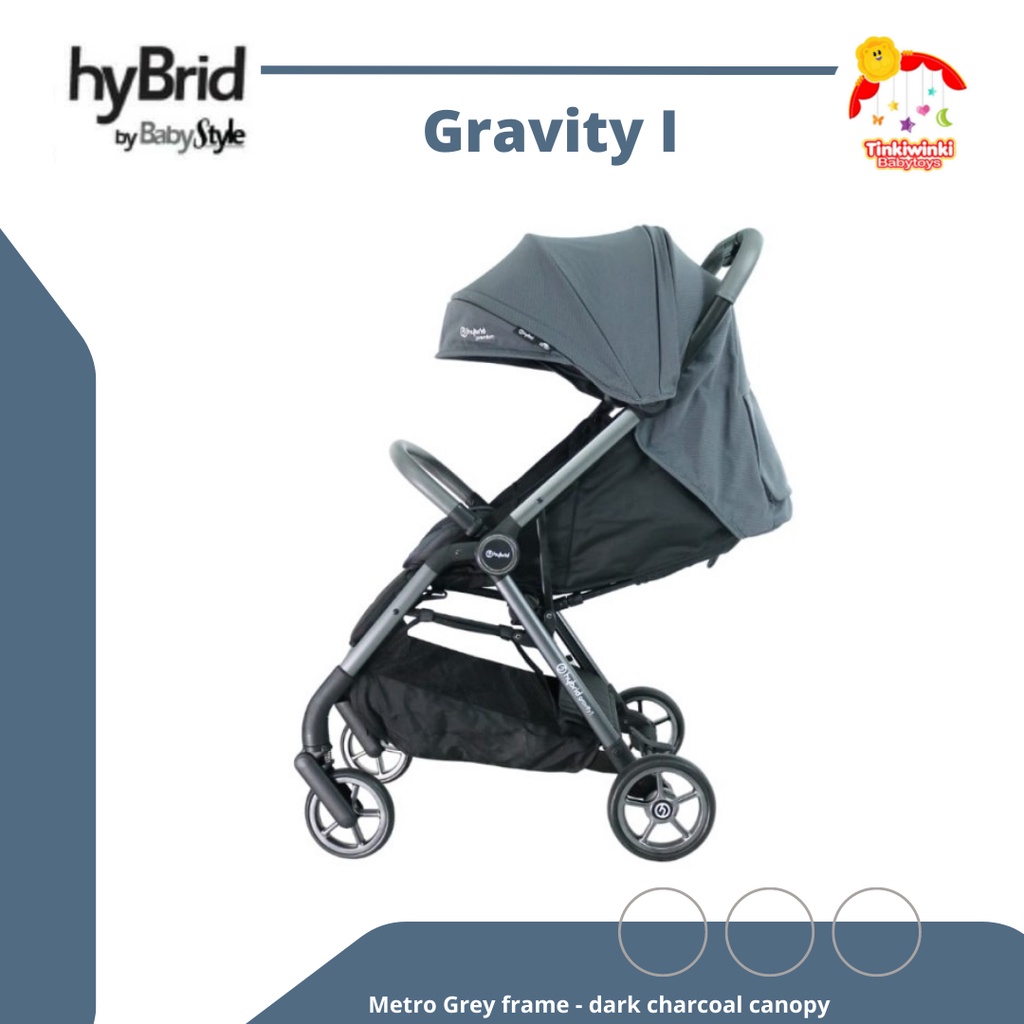 Stroller Hybrid I  Metro Grey Frame - Dark Charcoal Canopy (all grey)