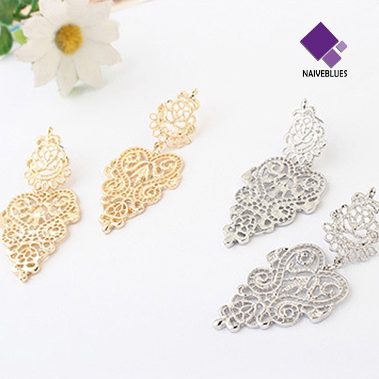 Anting Panjang Menjuntai Desain Hollow Gaya Vintage Bohemian Untuk Wanita