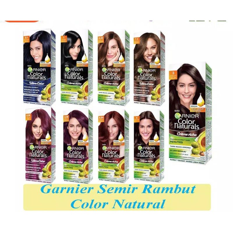 [ BOX ] GARNIER COLOR NATURALS - PEWARNA RAMBUT