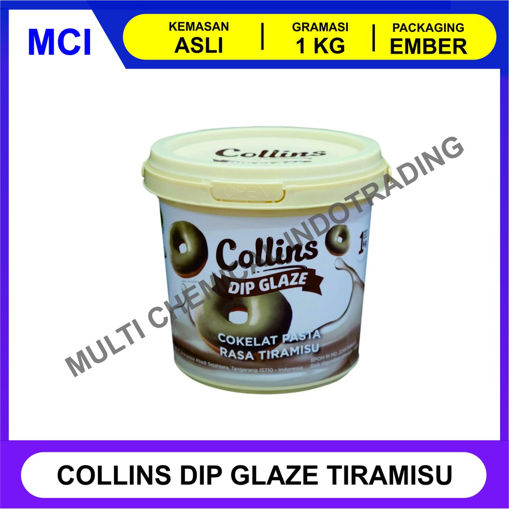 

COLLINS DIP GLAZE 1 KG - TOPPING DONAT PISANG NUGGET - TIRAMISU