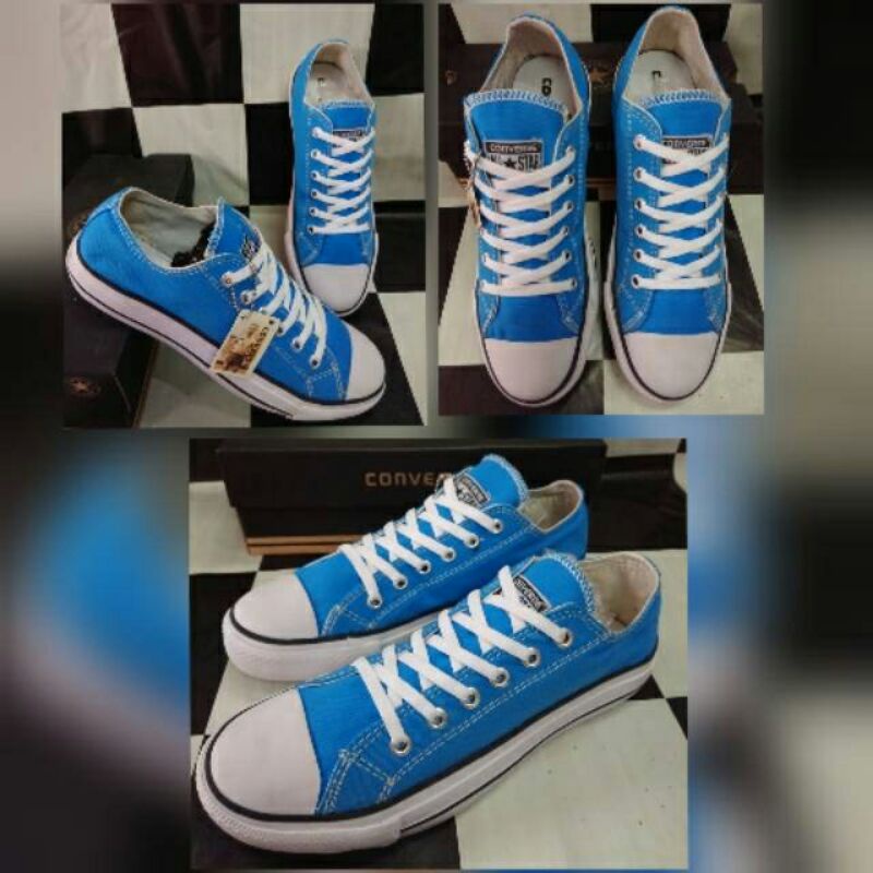 SEPATU CONVERSE BIRU MUDA SEPATU CONVERSE PENDEK ALLSTAR CLASSIC TOSCA PLUS BOX