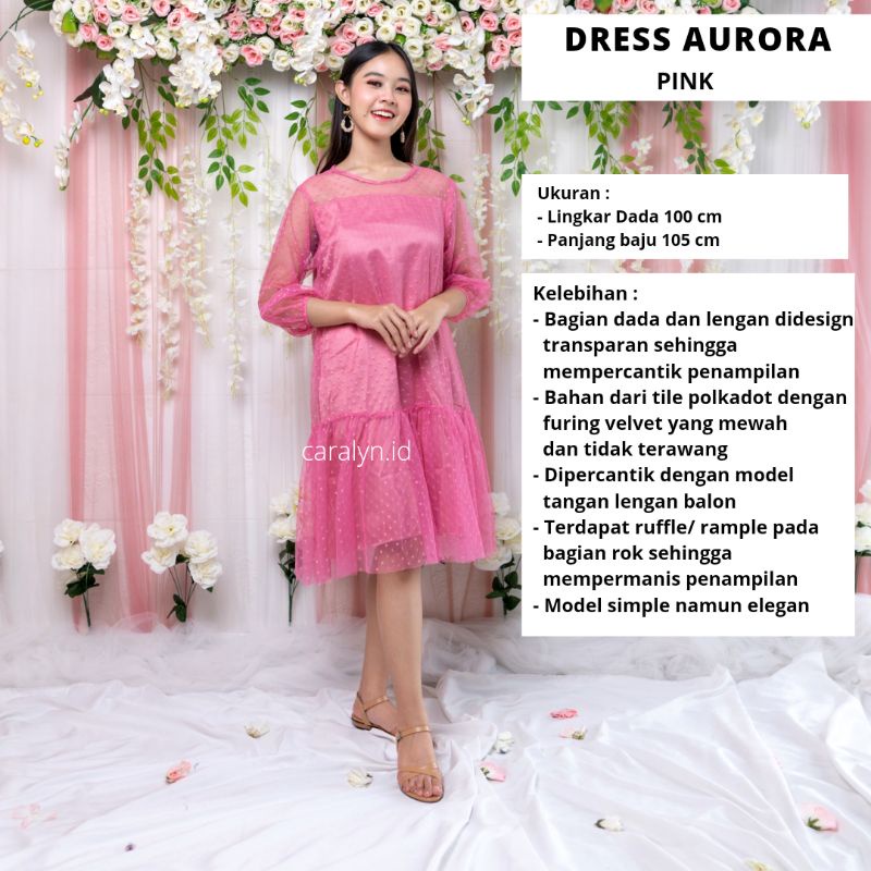 DRESS KONDANGAN WEDDING DRESS WANITA BRUKAT TERBARU AURORA