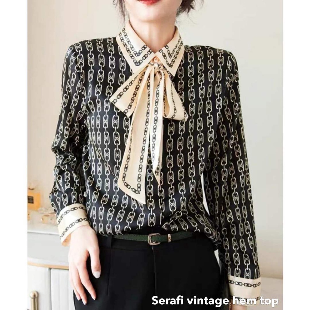 Serafi vintage hem top - Thejanclothes