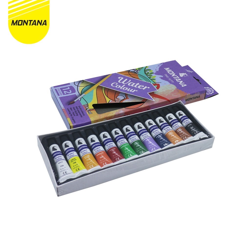 

Montana Water Color Tube 12 Warna/Cat Air TWC-12 PT