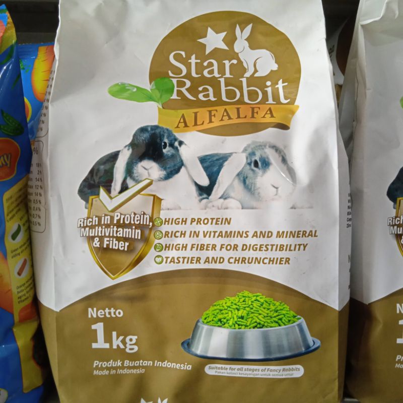 pelet/makanan Kelinci STAR RABBIT food 1KG - ALFAFA