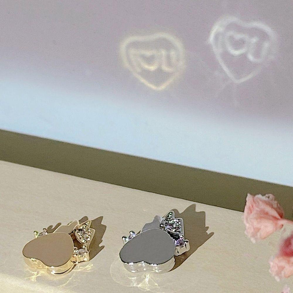 Mxbeauty Hiasan Paku Proyeksi Butterfly Bear Rumbai Mirror Projection|Berbentuk Kristal Mutiara Perekat Diri Perhiasan Kuku DIY