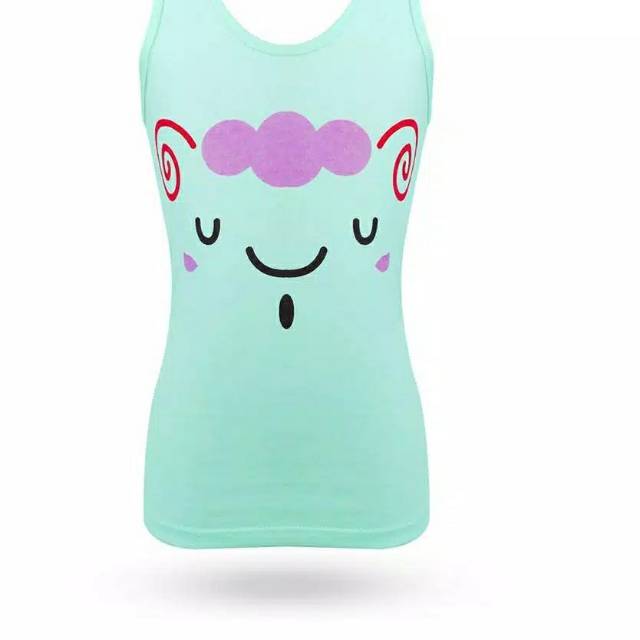 Singlet anak perempuan 6-9th isi 3 katun stretch halus motif / tank top anak cewek / kutang anak