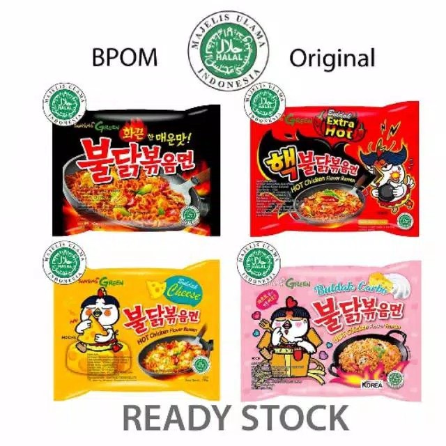 

Ss5g74gfd Mie Samyang Halal Green Mui All Varian - Carbo 23/12/21 Ff04151