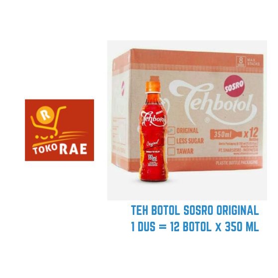 Teh Botol sosro 350ML Original kemasan botol plastik