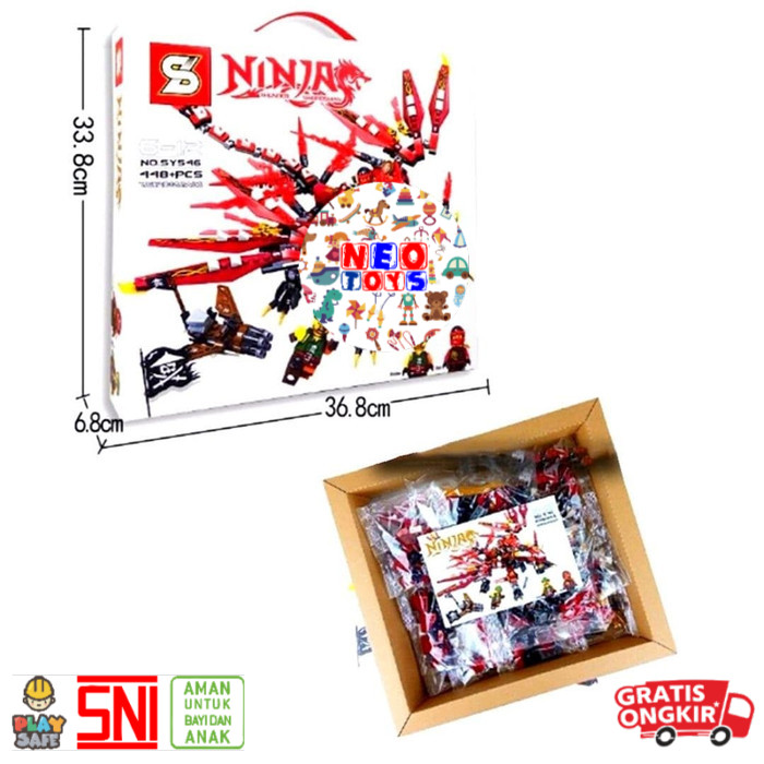 ORIGINAL BRICKS NINJAGO RED DRAGON SY546 - TERMURAH NEOTOYS