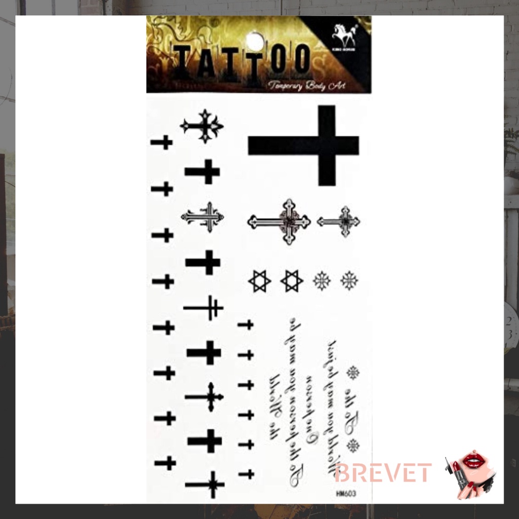 [BESTPRICE] PP TATTOO SHEET RELIGION CHRISTIAN CROSS JESUS SYMBOL TEMPORARY TATTOO
