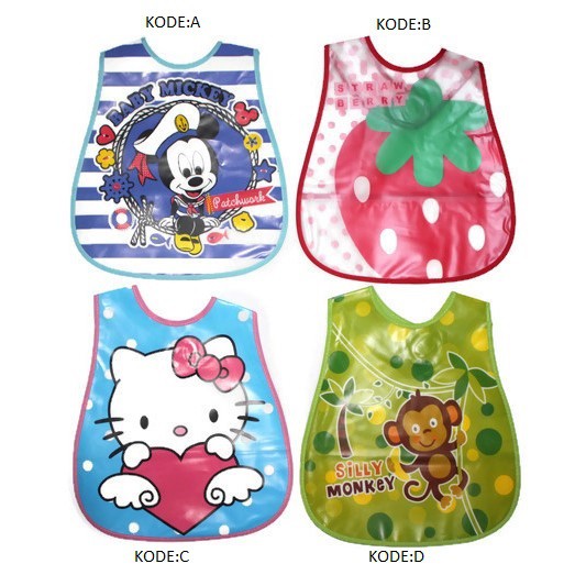 Baby Bibs Celemek Slaber Plastik Besar