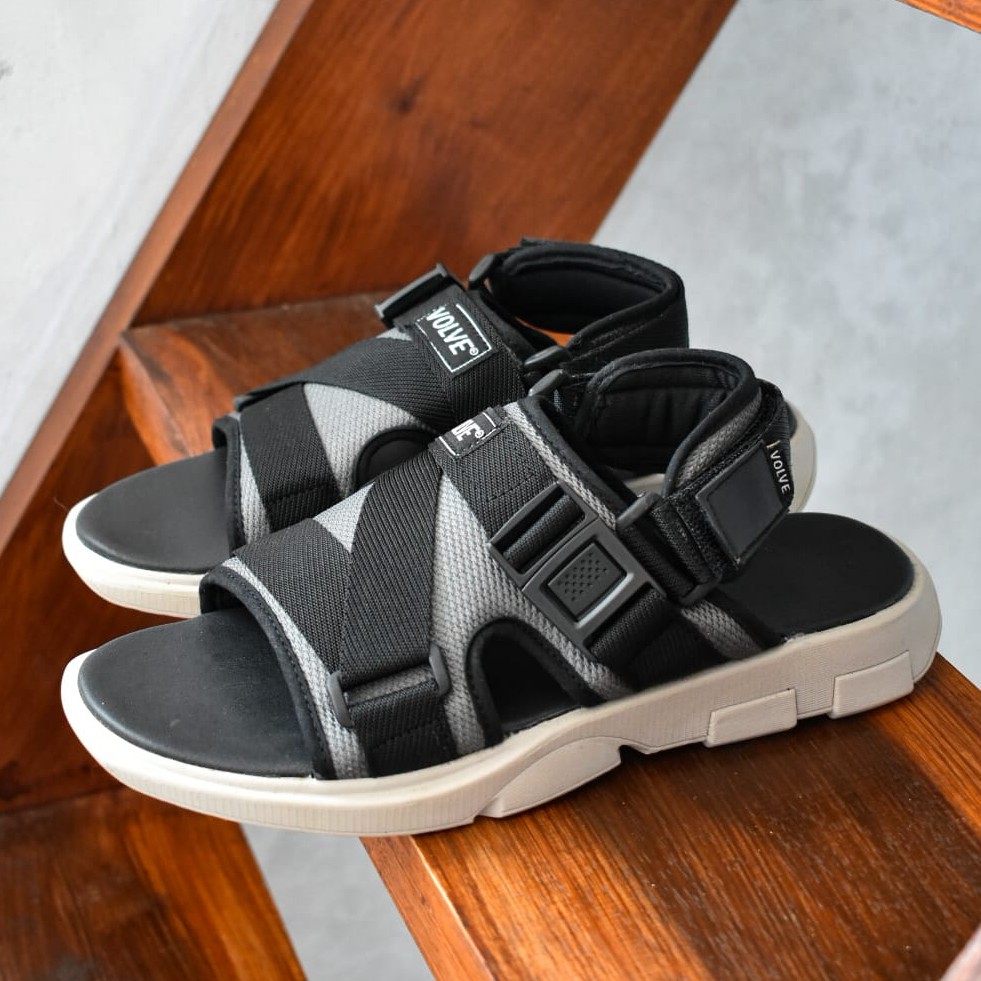 ZENITH GREY |FORIND x Volve| Sendal Gunung Original Kulit Santai Kasual Pria Lokal Sandal Footwear