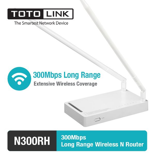 TOTOLINK N300RH - 300Mbps Wireless N Router detachable Antenna CO2159 CN Comp