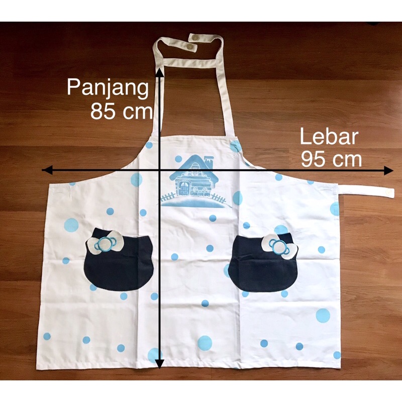 Celemek cotton drill lucu / Apron lucu hello kitty / celemek anak sampai dewasa / apron anak sampai dewasa