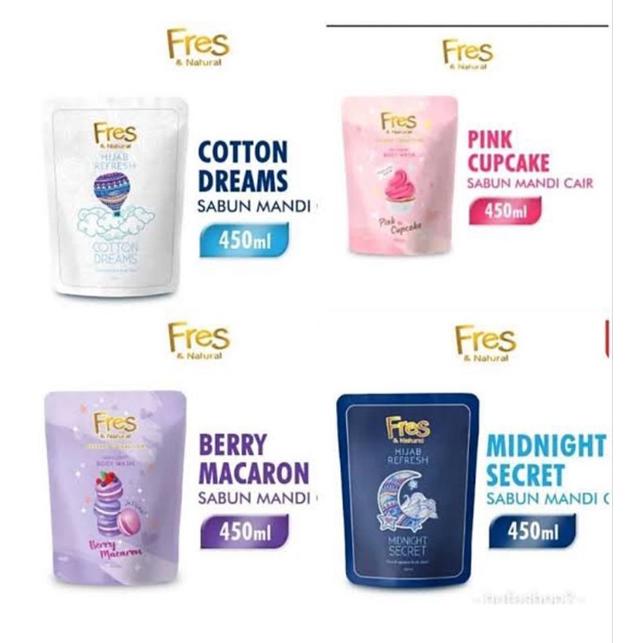 Fres & Natural Body Wash 450ml Sabun Mandi Cair