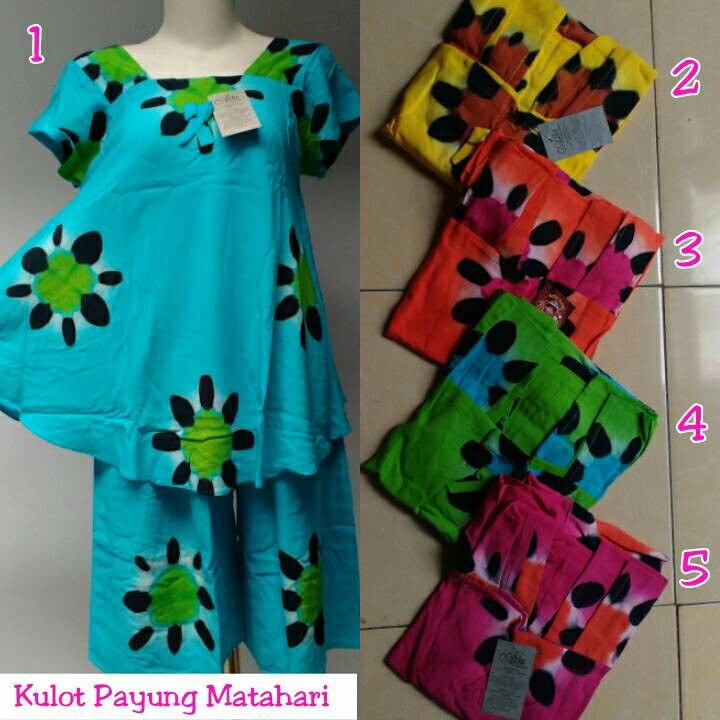 READY Setelan kulot batik pekalongan babydoll murah BESTSELLER