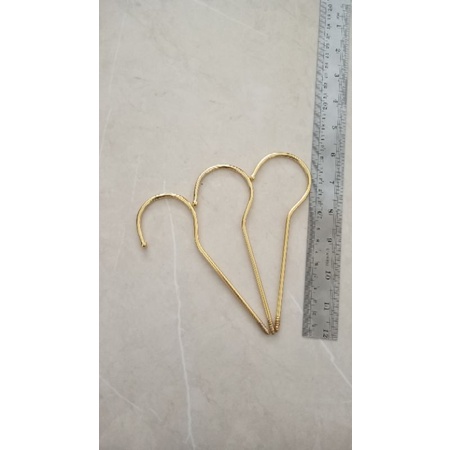 Hanger Kayu WP Natural Dewasa Kawat GOLD( 1 biji )