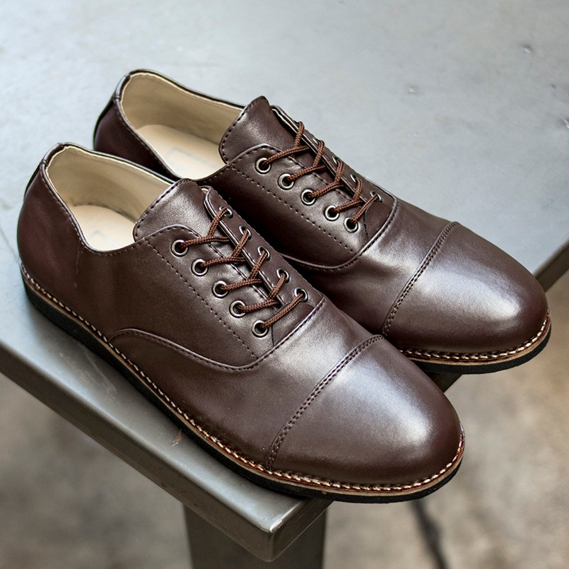 OXFORD BROWN |ManNeedMe x Monday| Sepatu Oxford Pria | Pantofel Formal