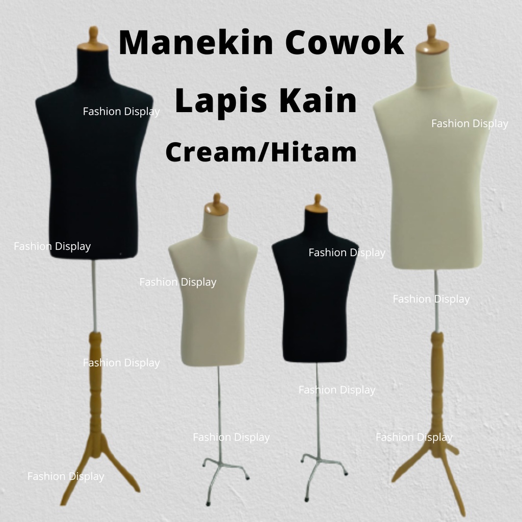 Patung Manekin Dm Pria Lapis Kain Manekin Setengah Badan Cowok Topi Plastik Display Jas Baju