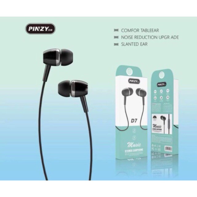 HANDSFREE  PINZY D7 / HEADSET PINZY 7 SERIES MUSIC STEREO EARPHONE SUARA SUPER BASS