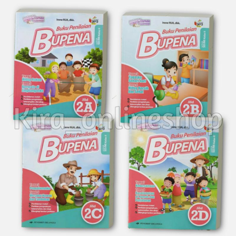 BUKU BUPENA KELAS 2 JILID 2A, 2B, 2C dan 2D KURIKULUM 2013 ERLANGGA