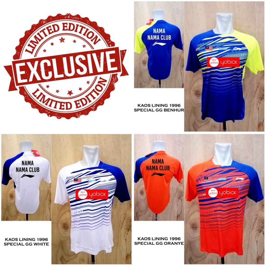 Ori  Baju badminton lining 1996 SPECIAL GG kaos lining badminton import