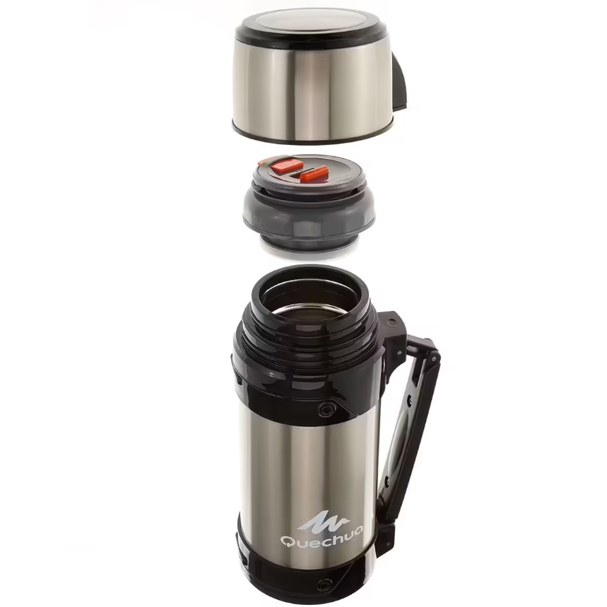 QUECHUA Termos Stainless Steel 1.5L Dengan Cangkir Isotermal Hiking